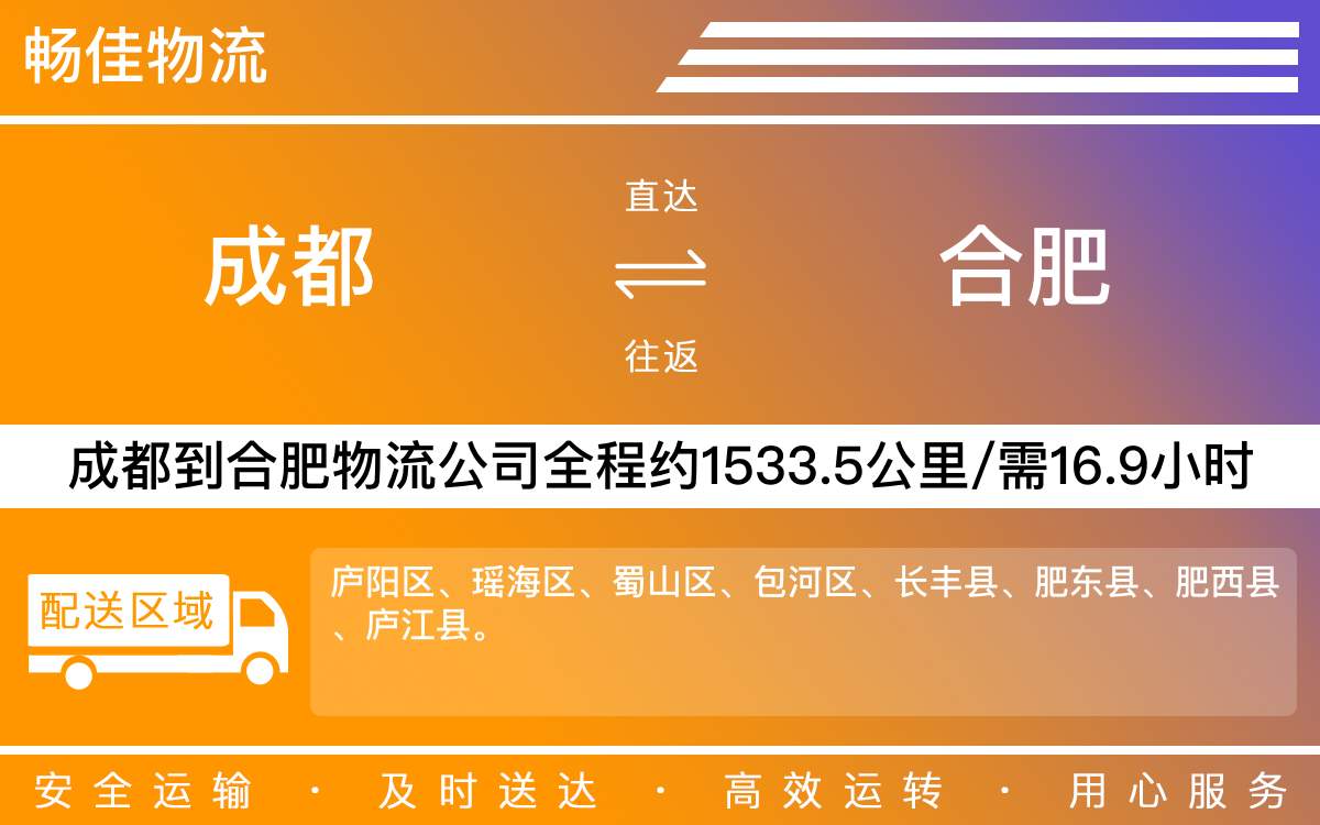 成都到合肥物流公司|成都到合肥貨運(yùn)公司