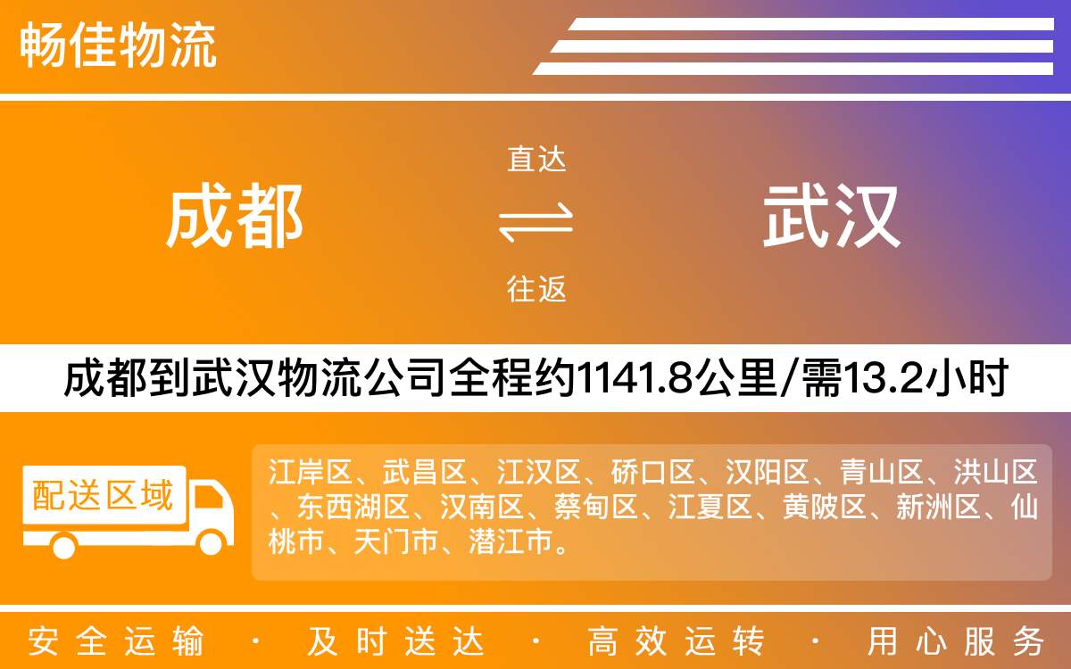 成都到武漢物流專線【價(jià)格低速度快】