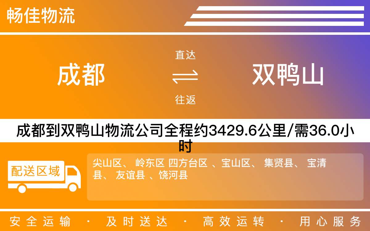 成都到雙鴨山物流專線-成都至雙鴨山貨運(yùn)專線